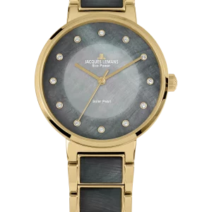 Jacques Lemans 1-2108E women’s Eco Power solar stainless steel watch