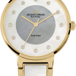 Jacques Lemans 1-2108F women’s Eco Power solar stainless steel watch